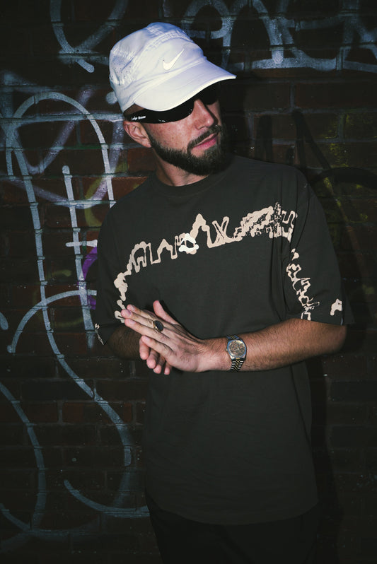 Bleached Experiment Tee - BROWN